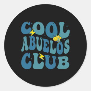 Retro Cool Abuelos Club Fathers Day New Grandpa  Classic Round Sticker