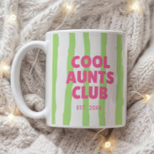 Retro "Cool Aunts Club" Striped Custom Est. Date