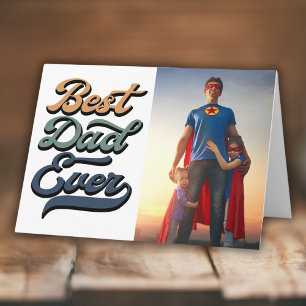 Retro Cool Best Dad Ever Father's Dad Photo Card