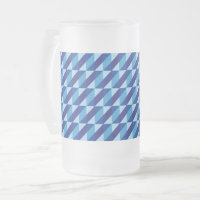 Retro Cool Blue Geometric Triangle Abstract