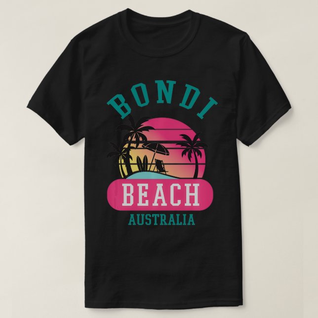 Retro Cool Bondi Beach Original Australia Beaches  T-Shirt (Design Front)