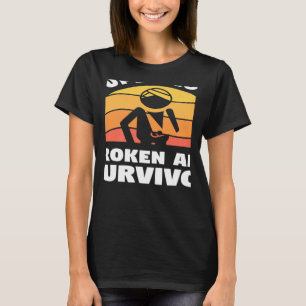 Retro Cool Broken Arm Survivor Bone Injury Recover T-Shirt