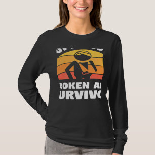 Retro Cool Broken Arm Survivor Bone Injury Recover T-Shirt