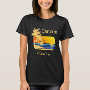 Retro Cool Cancun Original Mexico Beaches Novelty T-Shirt