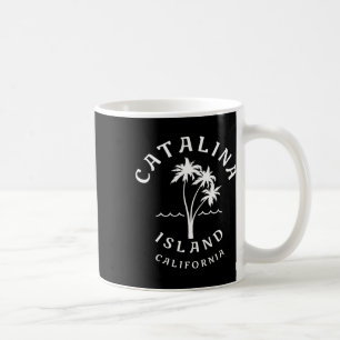Retro Cool Catalina Island Palm Tree Mens Womens C Coffee Mug
