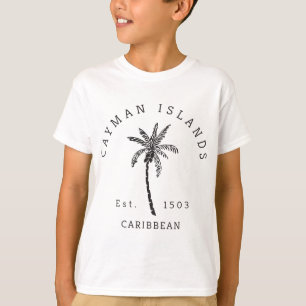 Retro Cool Cayman Islands Original Beach Palm Tree T-Shirt