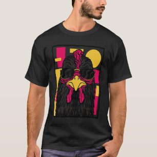 Retro Cool Chicken Wearing Sunglasses Kid Vintage T-Shirt