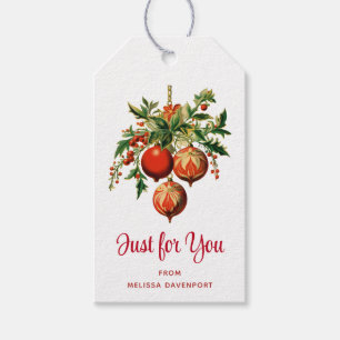 Retro Cool Christmas Tree Decorations Gift Tags