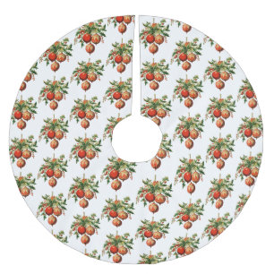 Retro Cool Christmas Tree Decorations Pattern Brushed Polyester Tree Skirt