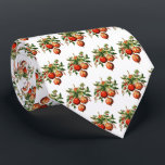 Retro Cool Christmas Tree Decorations Pattern Tie<br><div class="desc">A patterned tie with a vintage style illustration. 3 red Christmas baubles surrounded by green holly and berries. Stylish retro design.</div>
