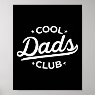 Retro Cool Dads Club Funny Dad Pocket Fathers Day Poster