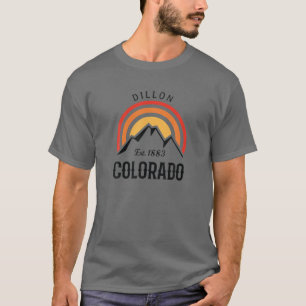Retro Cool Dillon Colorado Rocky Mountain Sunset N T-Shirt