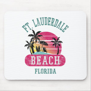 Retro Cool Ft. Lauderdale Vintage Mens Womens Fl B Mouse Mat