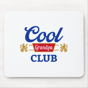 Retro Cool Grandpa Club Family Matching Father's D Mouse Mat