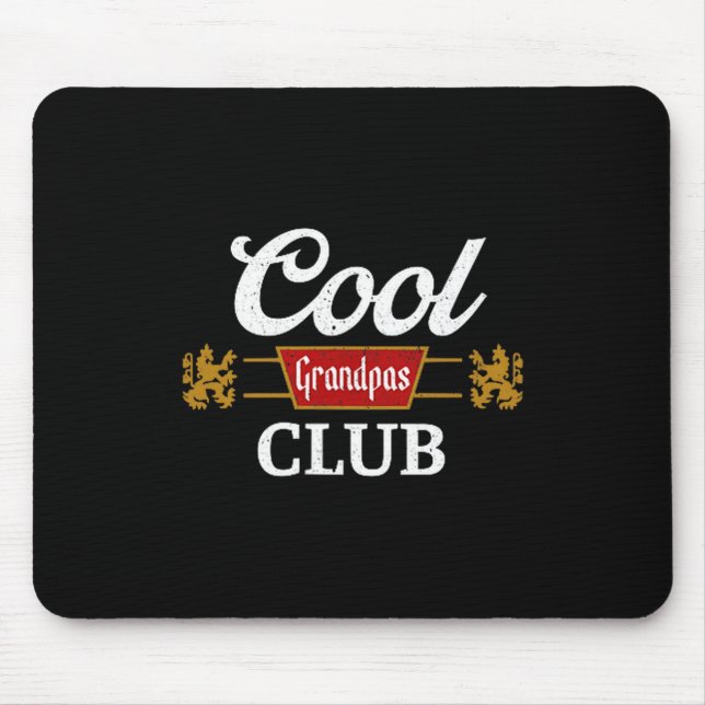 Retro Cool Grandpas Club Family Matching Father's  Mouse Mat (Front)