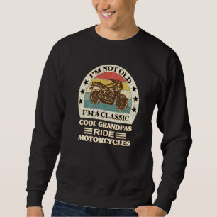 Retro Cool Grandpas Ride Motorcycle Grandfather Ri Sweatshirt