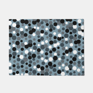 Retro Cool Grey Dots Doormat Welcome Mat Rug Gift