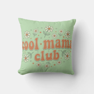 Retro Cool Mama Club Groovy Daisy Mother's Day App Cushion