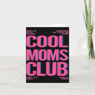 Retro cool moms club happy mother's day mama mum card