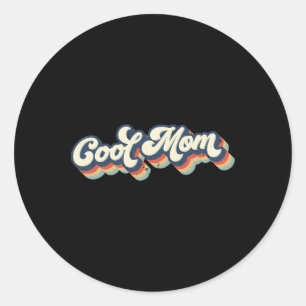 Retro Cool Moms Club Mum Life Funny Mothers Day Classic Round Sticker