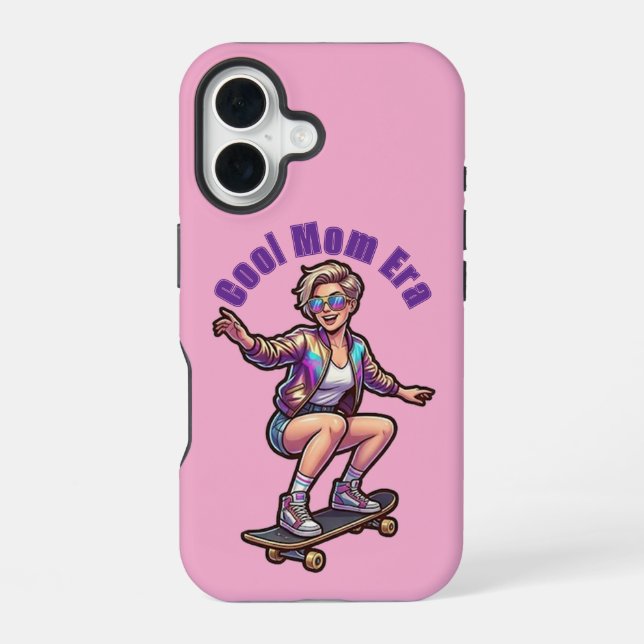 Retro Cool Mum Era Custom Text Phone Case (Back)