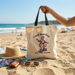 Retro Cool Mum Era Tote Bag: Custom Name & Date Bag