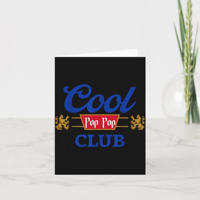 Retro Cool P P Club Family Matching Father's Day F Card (Front)