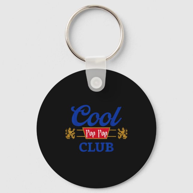 Retro Cool P P Club Family Matching Father's Day F Key Ring (Front)