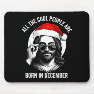 Retro Cool People Are Born In December Christian C Mouse Mat