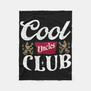 Retro Cool Uncles Club Best Uncle Ever Funny Fathe Fleece Blanket