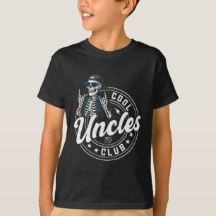 Retro Cool Uncles Club Funny Skeleton New Uncle Me T-Shirt