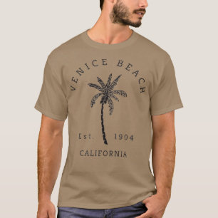 Retro Cool Venice Beach California Palm Tree Art T-Shirt