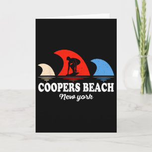 Retro Coopers Beach New York Surfboarding Card