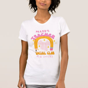 Retro coquette ribbon pencil math teacher  T-Shirt