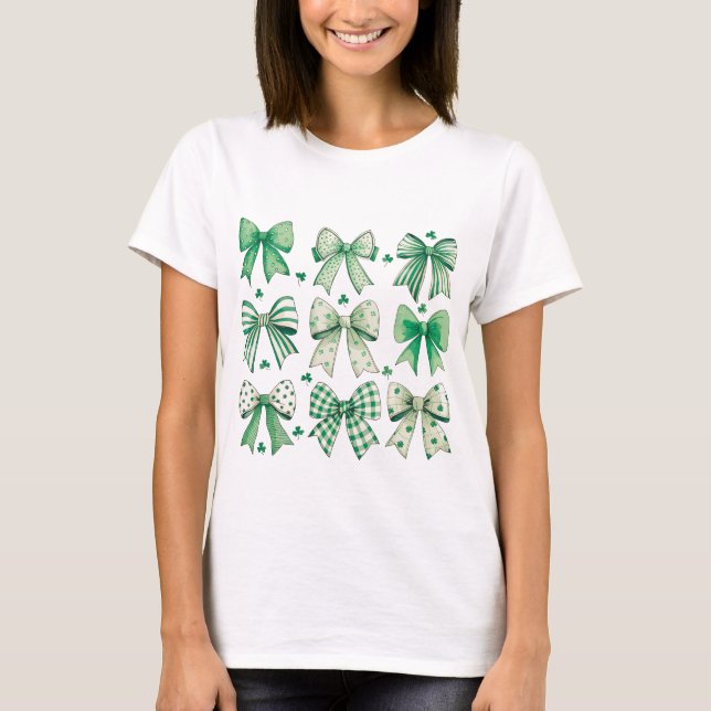 Retro Coquette St Patrick's Day - C004 T-Shirt (Front)