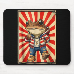 Retro coqui frog hip hop meme puerto rico mouse mat