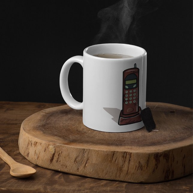 Retro Cordless Phone Vintage 90s Coffee Mug (Creator Uploaded)
