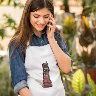 Retro Cordless Phone Vintage 90s Standard Apron