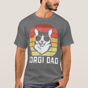 Retro Corgi Dad Funny Pembroke Welsh Corgi Dog Da T-Shirt