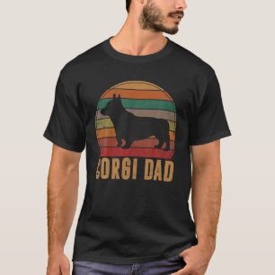 Retro Corgi Dad Gift Dog Owner Pet Welsh Corgi T-Shirt