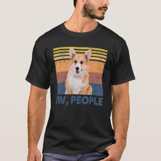 Retro Corgi Ew, People Corgi Loves Dog T-Shirt