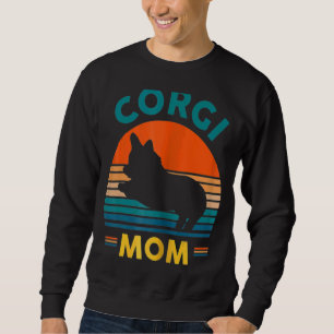 Retro Corgi Mum Dog Mother Pet Owner Vintage Graph Sweatshirt