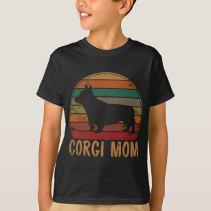 Retro Corgi Mum Gift Dog Mother Pet Welsh Corgi Ma T-Shirt