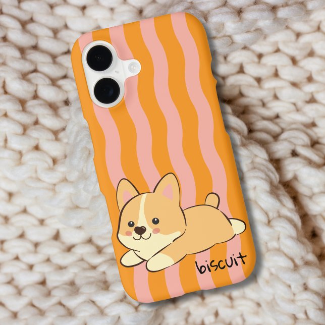 Retro Corgi Wavy Stripe Design  (Creator Uploaded)