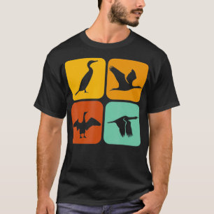 Retro Cormorant Birds I Aesthetic I Cormorant Bird T-Shirt