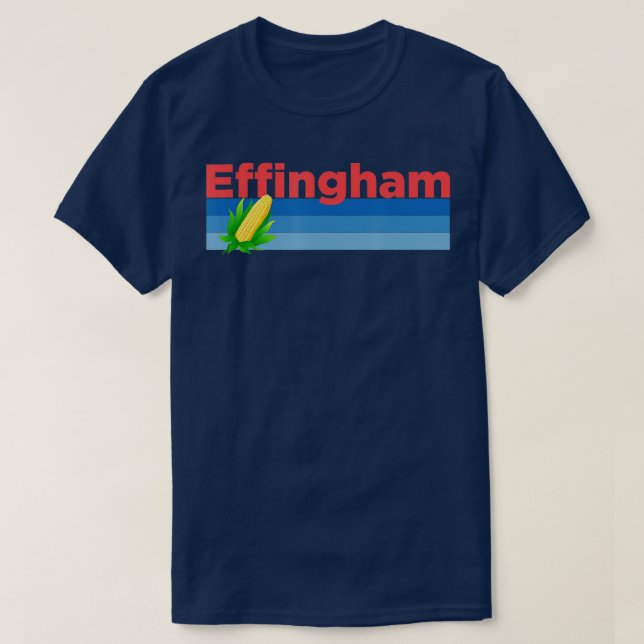 Retro Corn  FarmingEffingham Illinois  T-Shirt (Design Front)