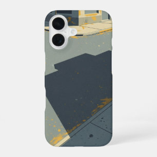 Retro Corner Shadow Shape iPhone 16 Case