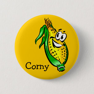 Retro Corny Guy 6 Cm Round Badge