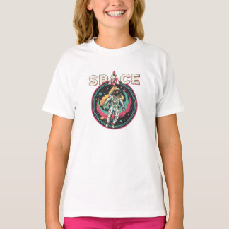 Retro Cosmic Astronaut Space Art T-Shirt