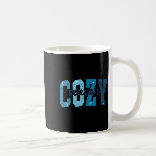 Retro Cosy Season Cute Winter Vibes Tis The Season Coffee Mug (Right)